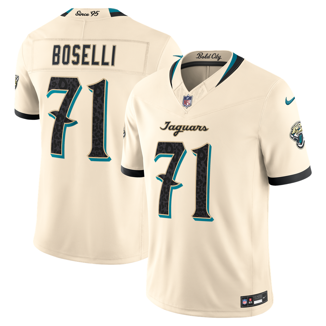 Jacksonville Jaguars Tony Boselli Nike Natural 2026 Rivalries Collection Stitched Limited Jersey
