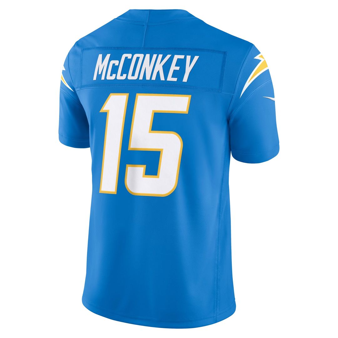 Los Angeles Chargers Ladd McConkey Nike Powder Blue Team Vapor F.U.S.E. Stitched Limited Jersey