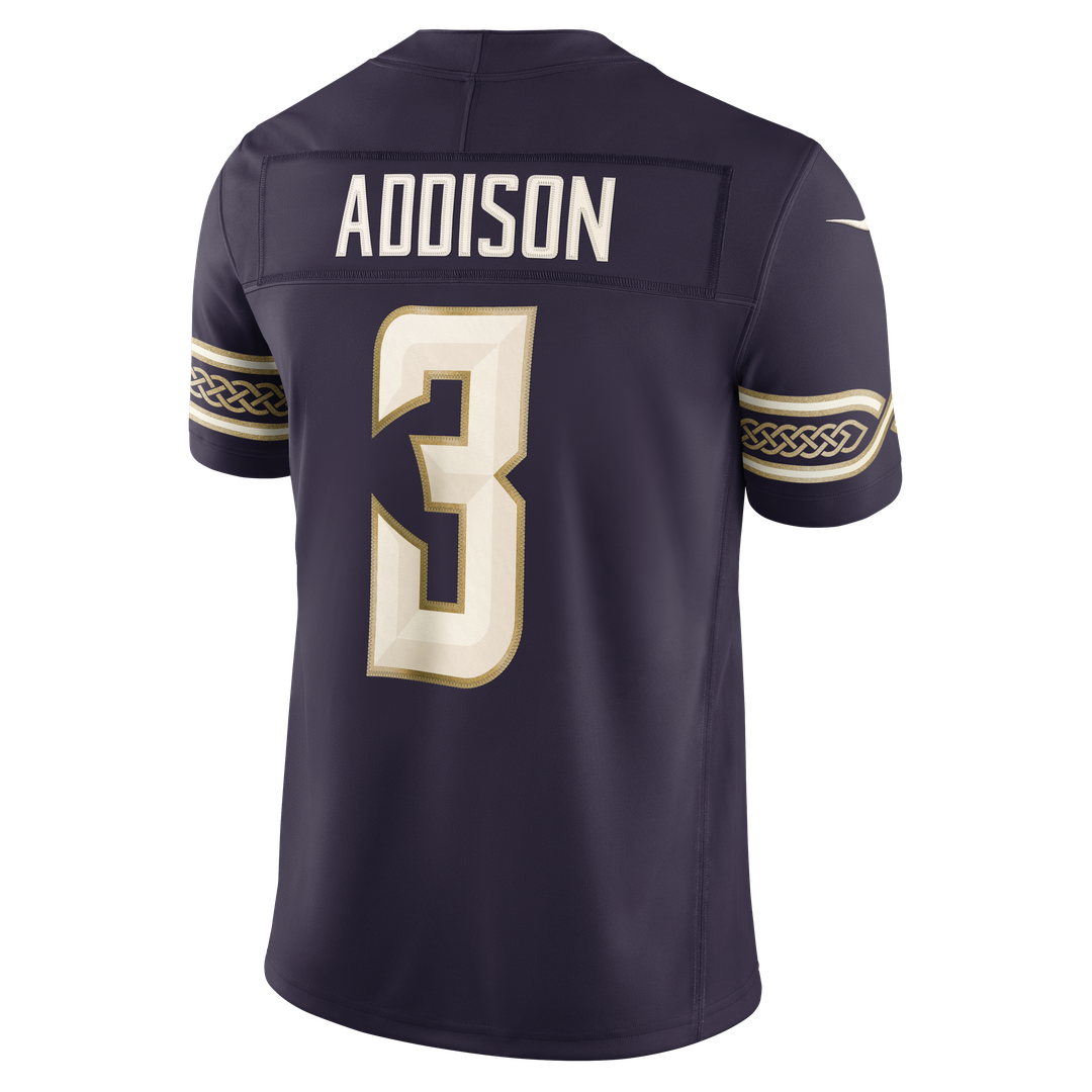Minnesota Vikings Jordan Addison Nike Purple 2026 Rivalries Collection Stitched Limited Jersey