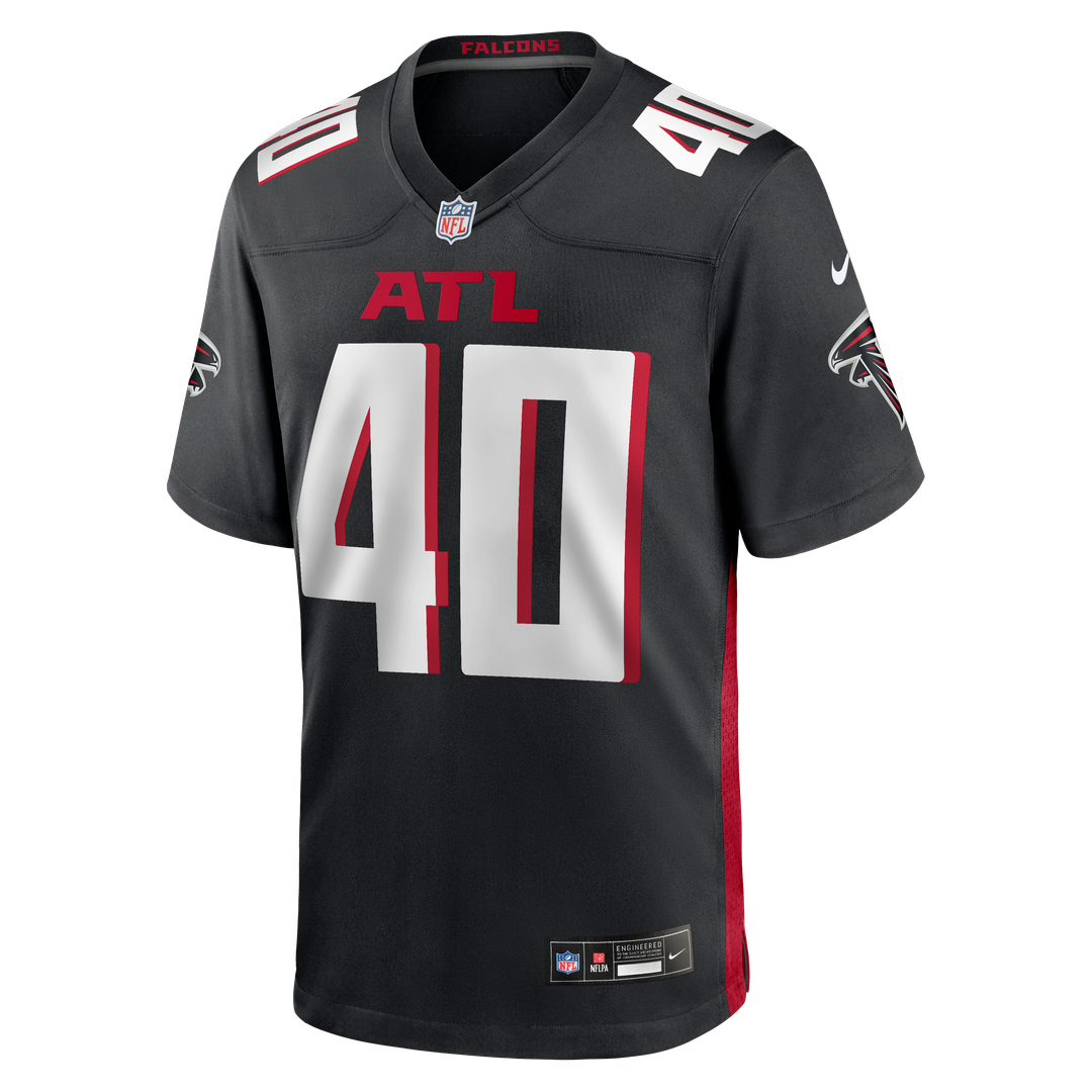 Atlanta Falcons JD Bertrand Nike Black Team Game Jersey