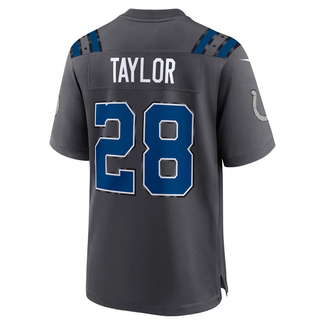 Indianapolis Colts Jonathan Taylor Nike Anthracite 2026 Rivalries Collection Game Jersey