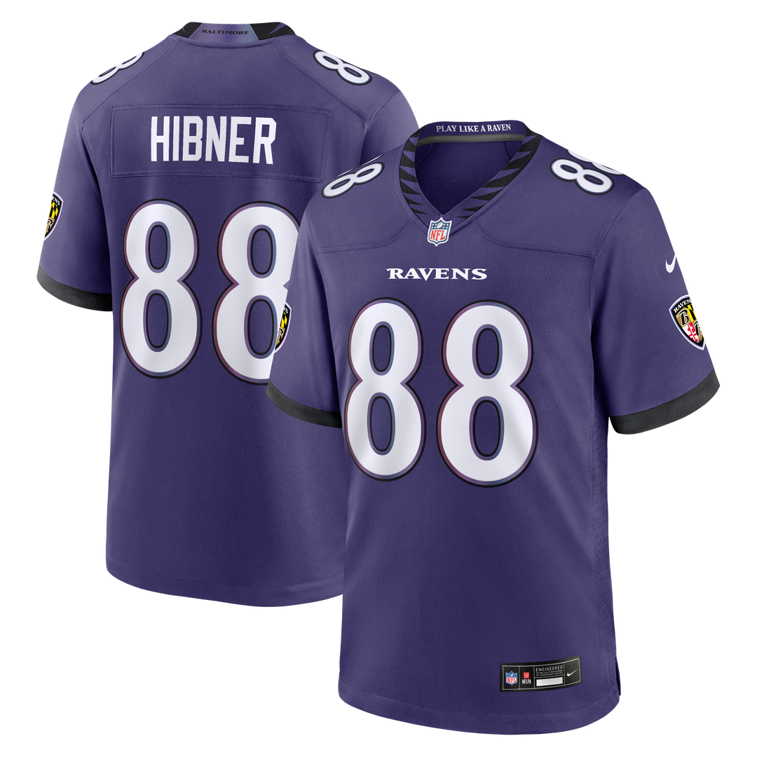 Baltimore Ravens Matthew Hibner Nike Purple Team Game Jersey