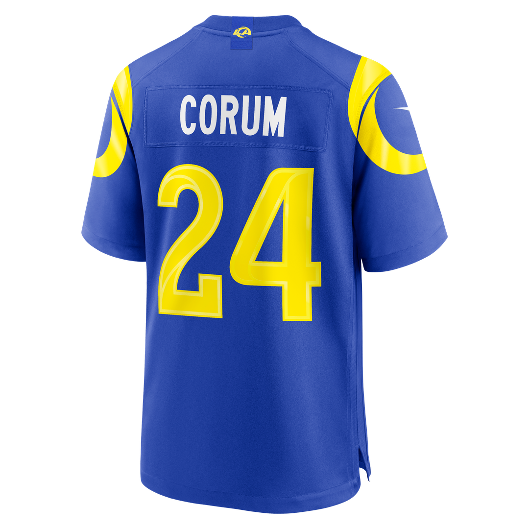 Los Angeles Rams Blake Corum Nike Royal Game Jersey