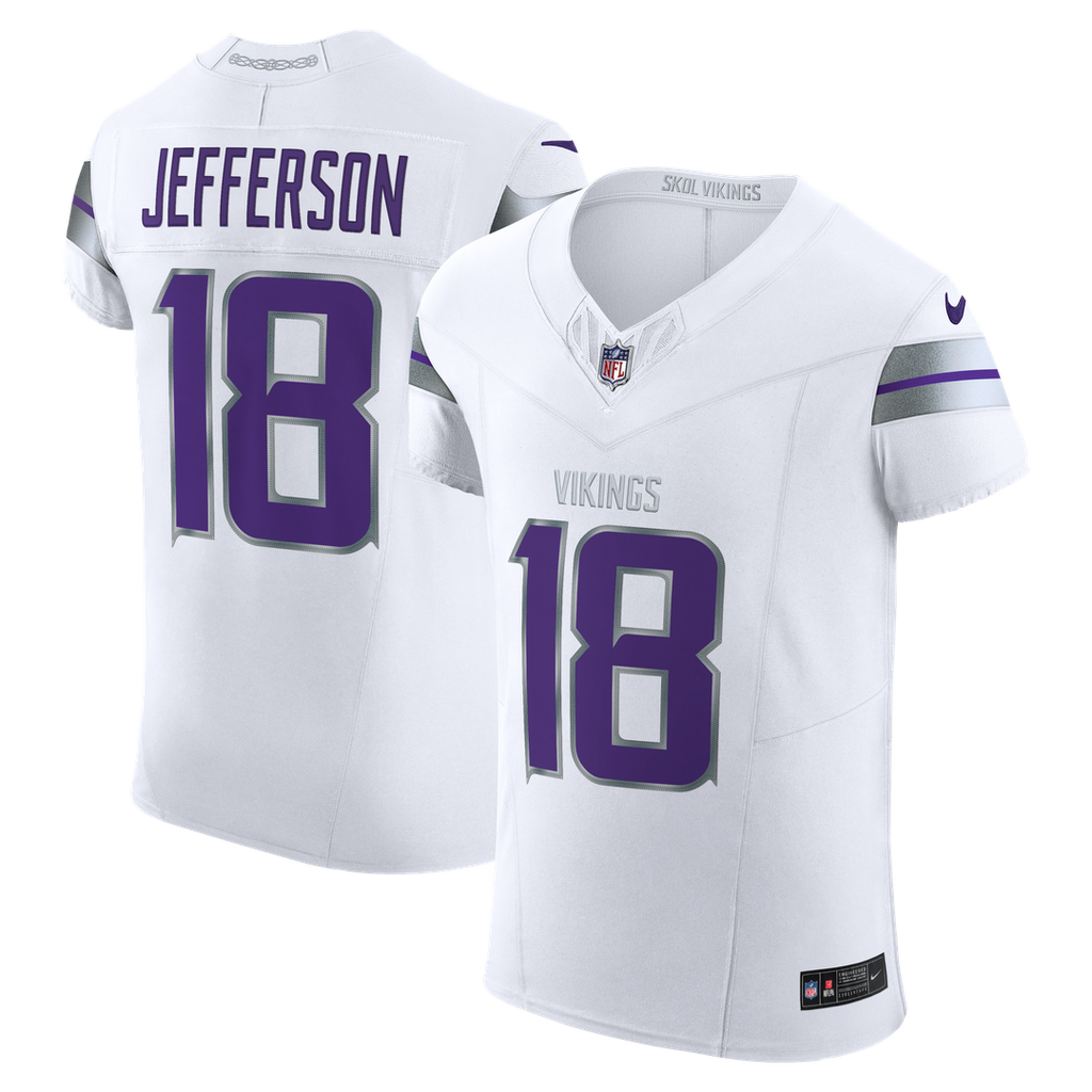 Minnesota Vikings Justin Jefferson Nike White Alternate Vapor F.U.S.E. Elite Player Jersey