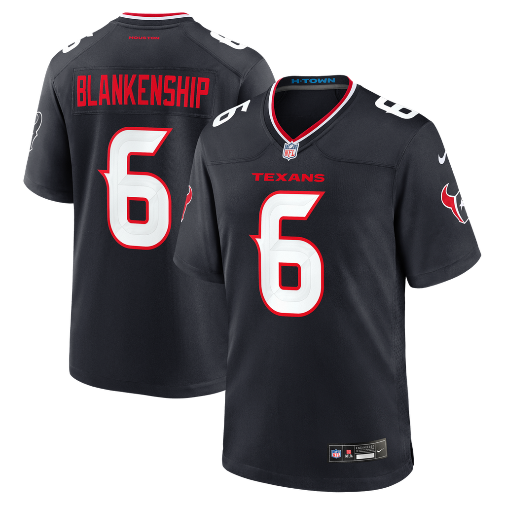 Houston Texans Reed Blankenship Nike Navy Team Game Jersey