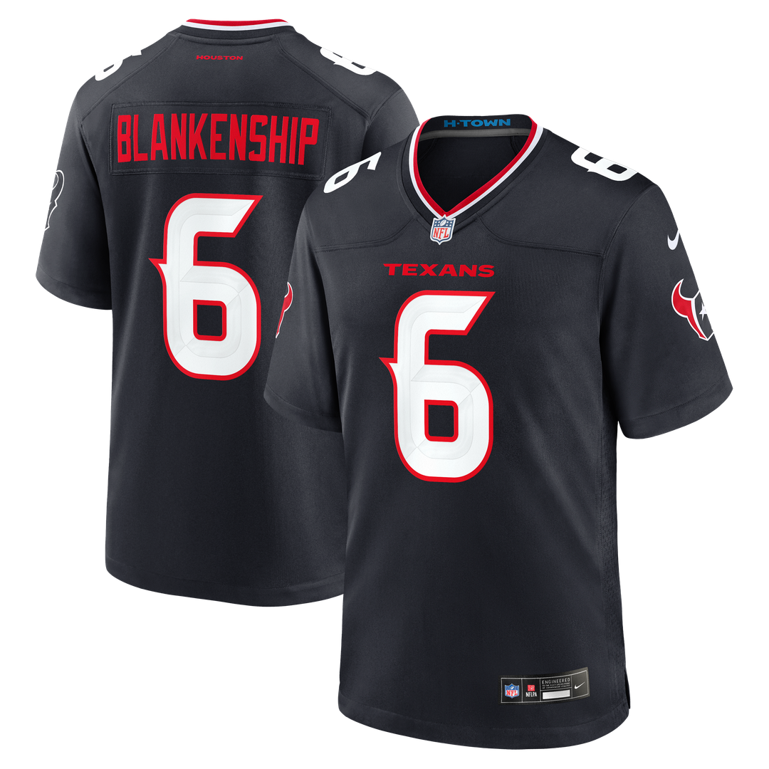 Houston Texans Reed Blankenship Nike Navy Team Game Jersey