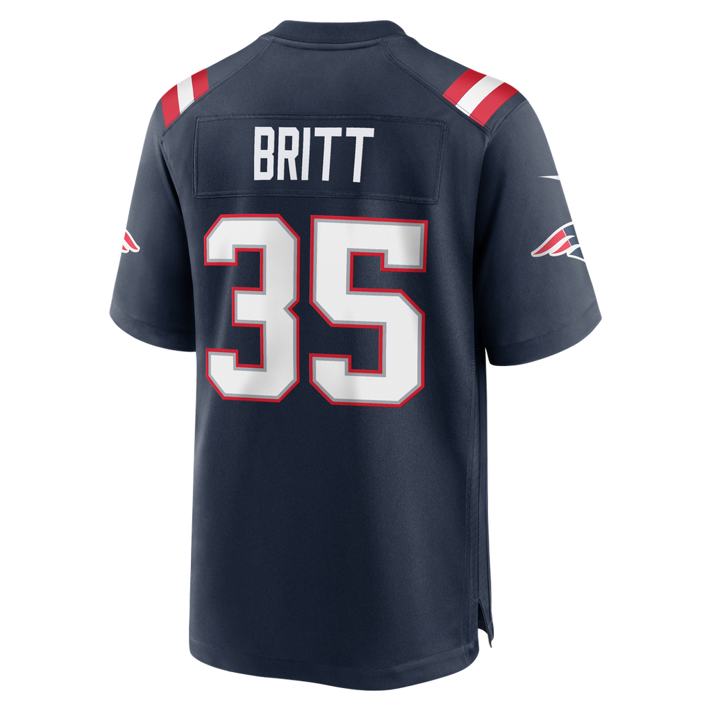 New England Patriots K.J. Britt Nike Navy Team Game Jersey