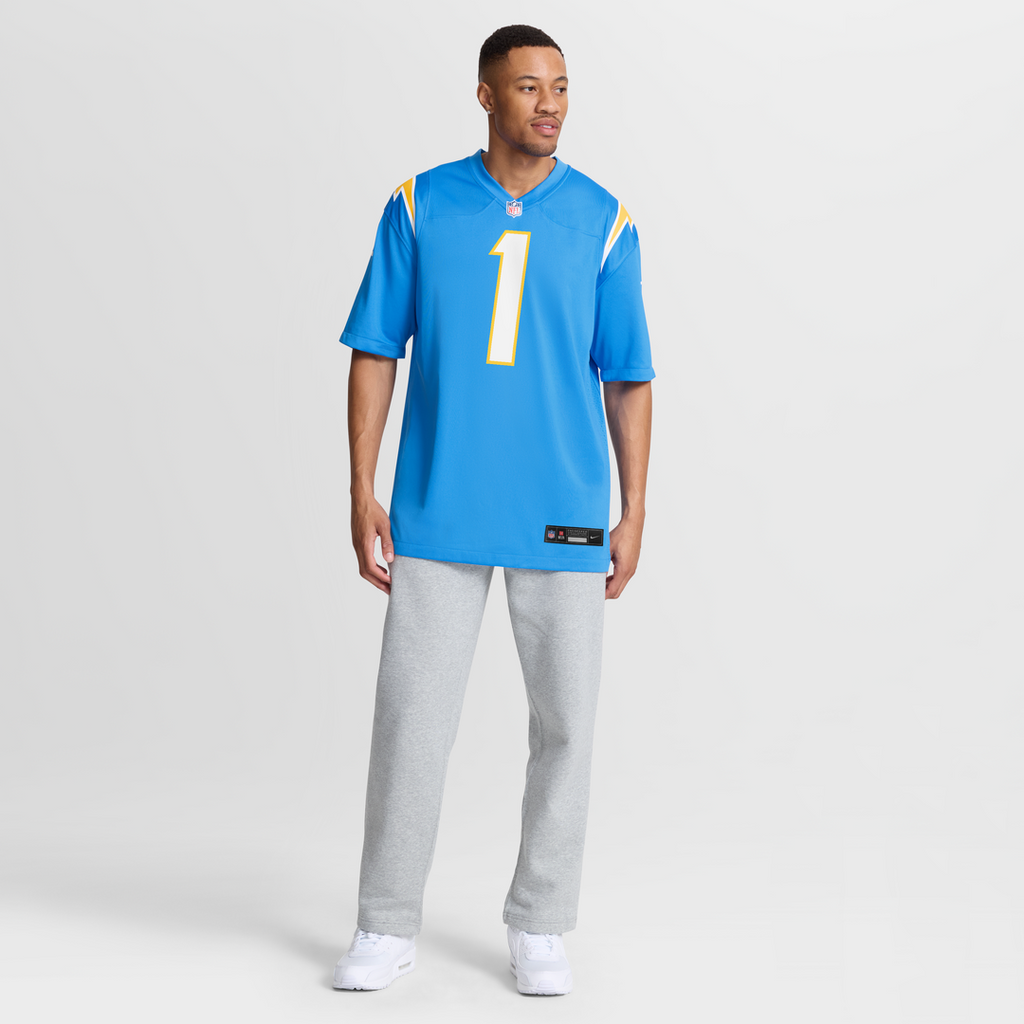 Los Angeles Chargers Quentin Johnston Nike Navy Alternate Super Chargers Game Player Jersey