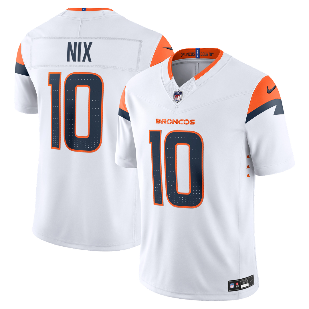 Denver Broncos Bo Nix Nike Orange Alternate Mile High Collection 1977 Throwback Vapor F.U.S.E. Stitched Limited Jersey