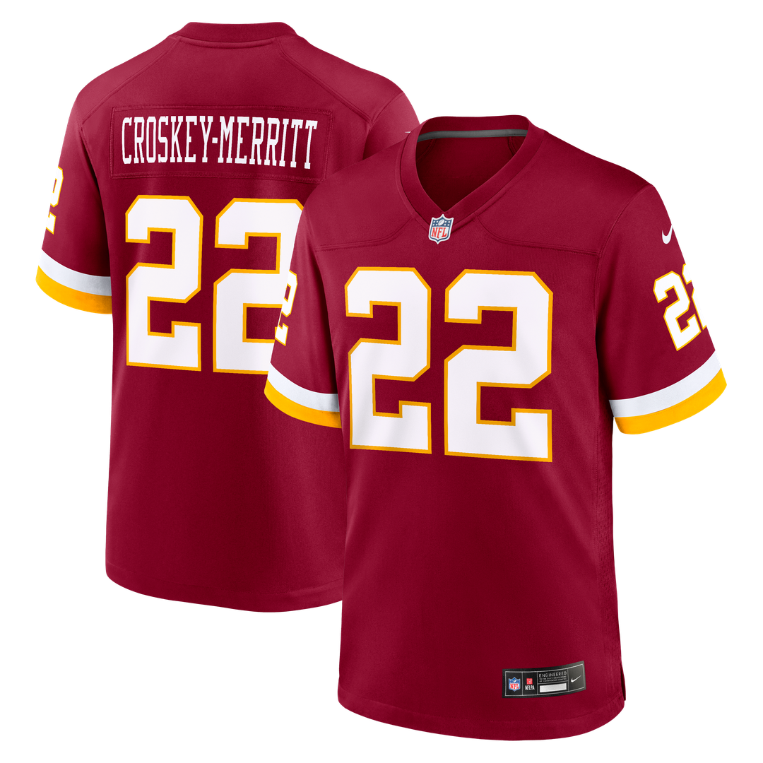 Washington Commanders Jacory Croskey-Merritt Nike Burgundy Game Jersey