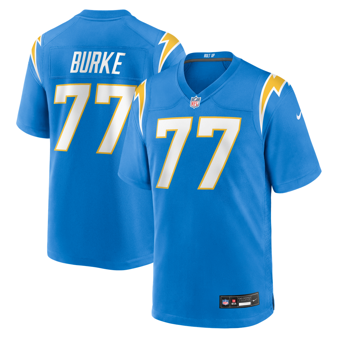 Los Angeles Chargers Travis Burke Nike Powder Blue Team Game Jersey
