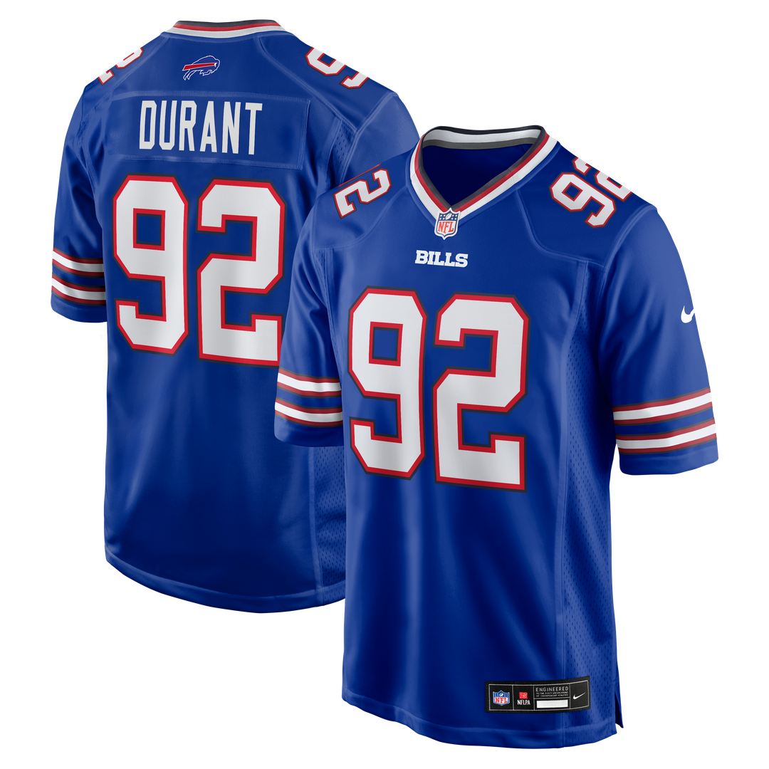 Buffalo Bills Zane Durant Nike Royal Team Game Jersey