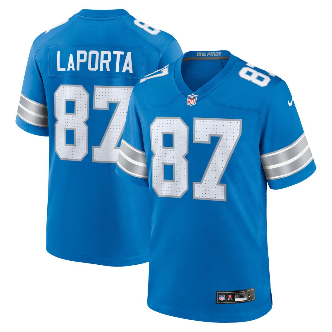 Detroit Lions Sam LaPorta Nike Black 2nd Alternate Game Jersey
