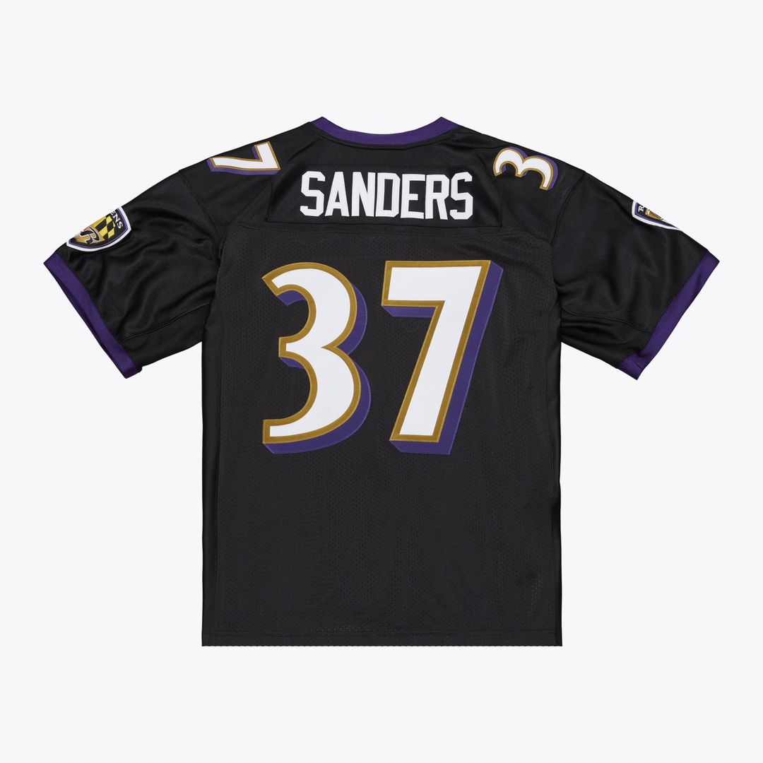 Baltimore Ravens Deion Sanders Mitchell & Ness Black 2005 Authentic Throwback Jersey
