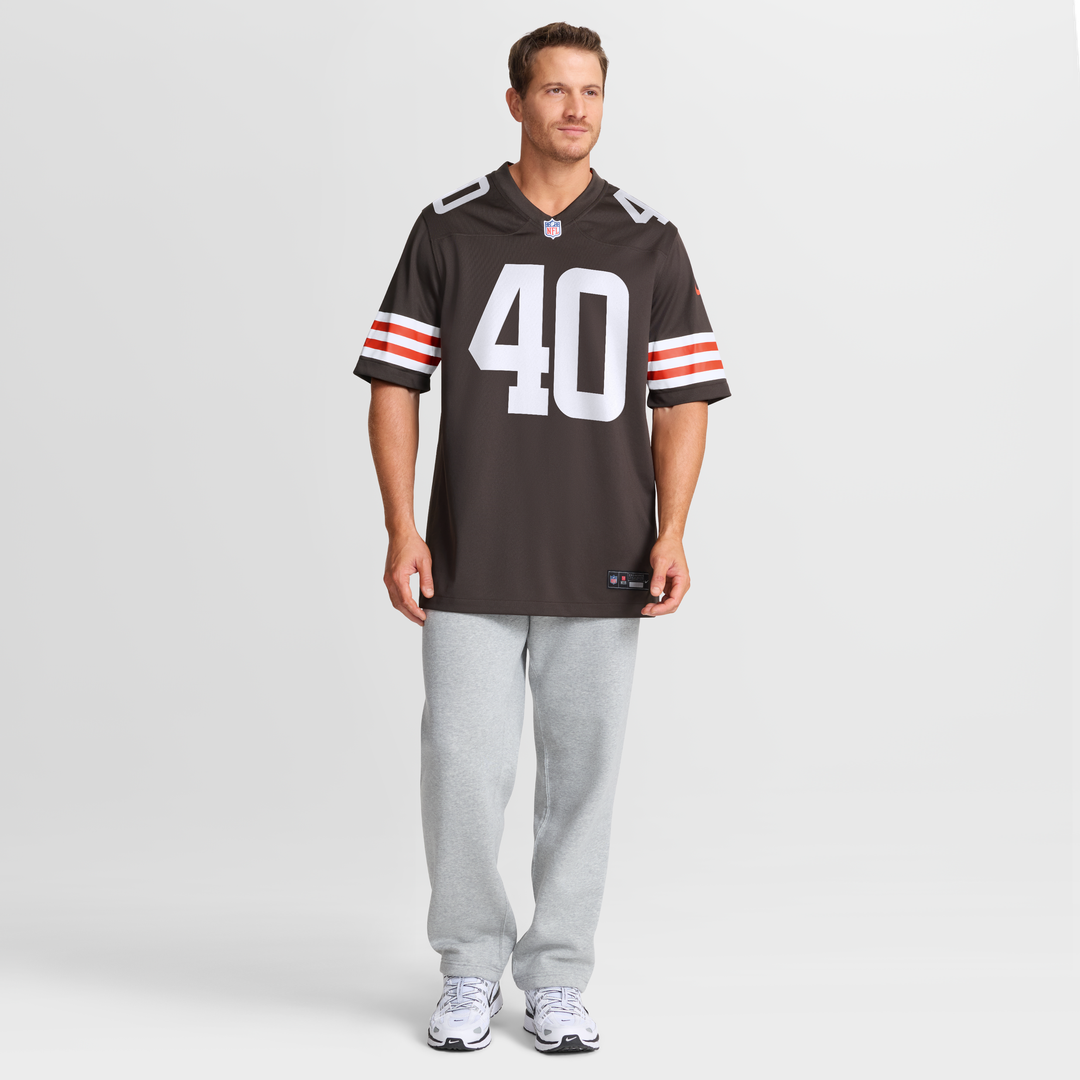 Cleveland Browns Nathaniel Watson Nike Brown Team Game Jersey