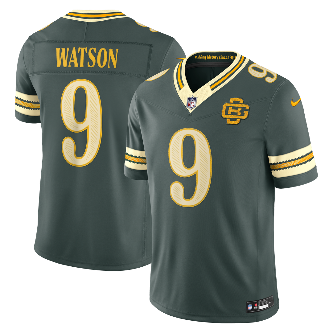 Green Bay Packers Christian Watson Nike Green 2026 Rivalries Collection Stitched Limited Jersey