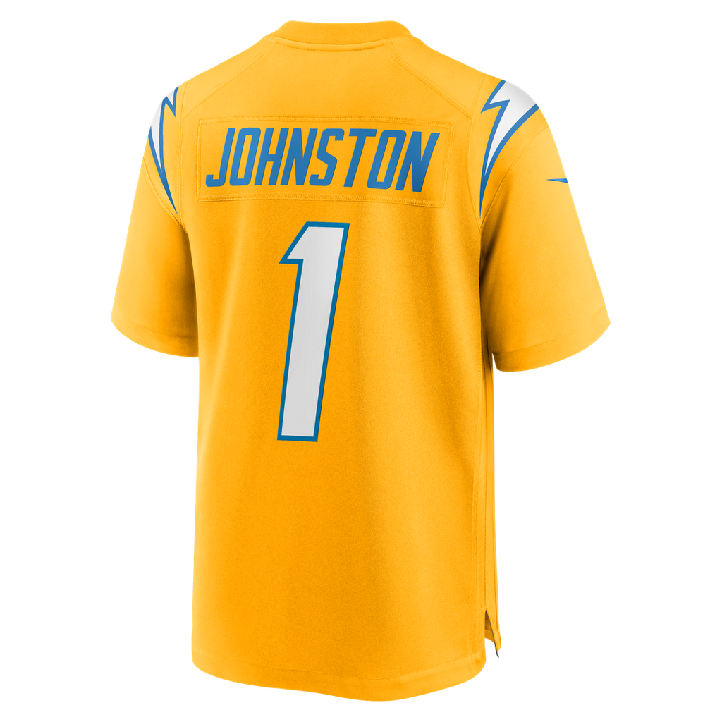 Los Angeles Chargers Quentin Johnston Nike Gold Alternate Charger Power Game Player Jersey