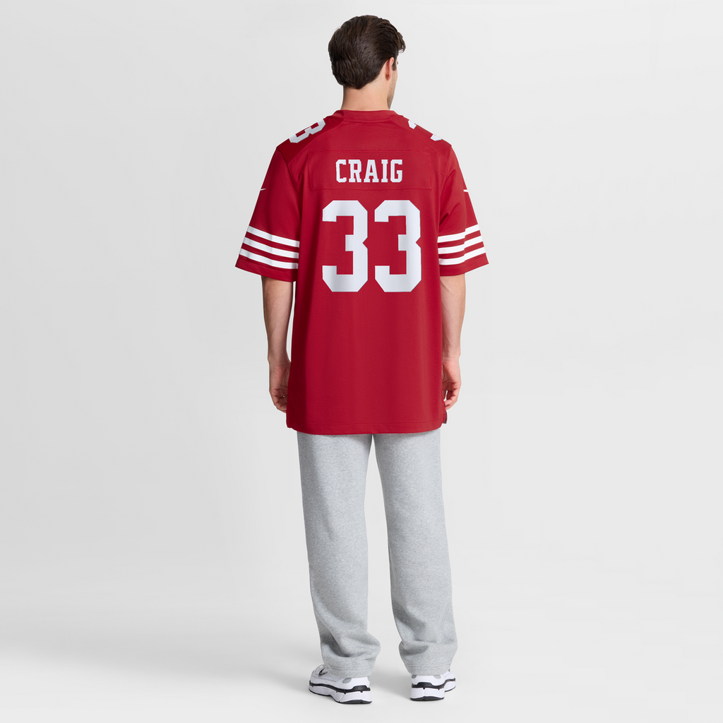 San Francisco 49ers Roger Craig Nike Scarlet Team Retired Game Jersey