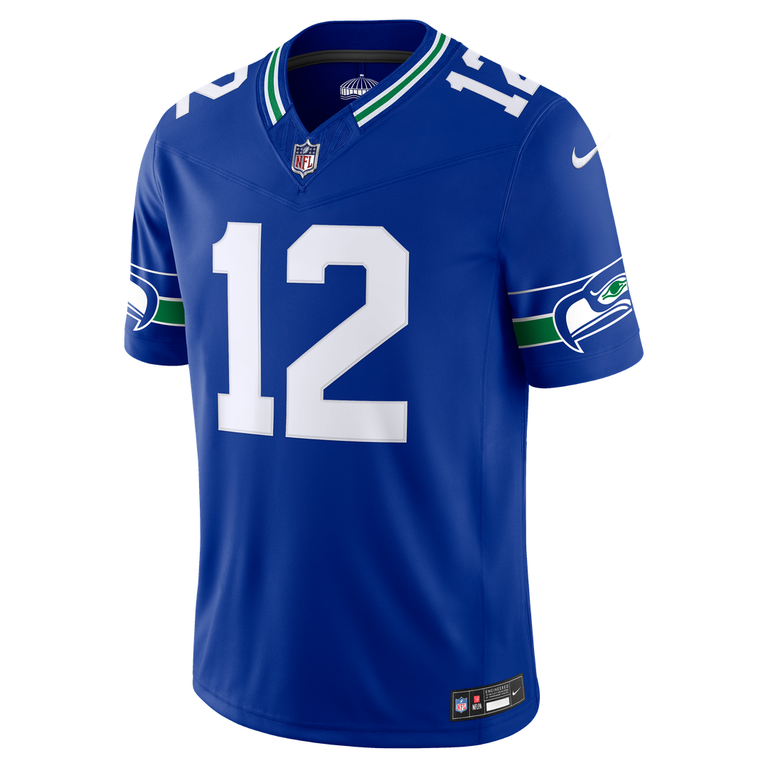 Seattle Seahawks 12s Nike Royal Alternate Vapor F.U.S.E. Stitched Limited Jersey