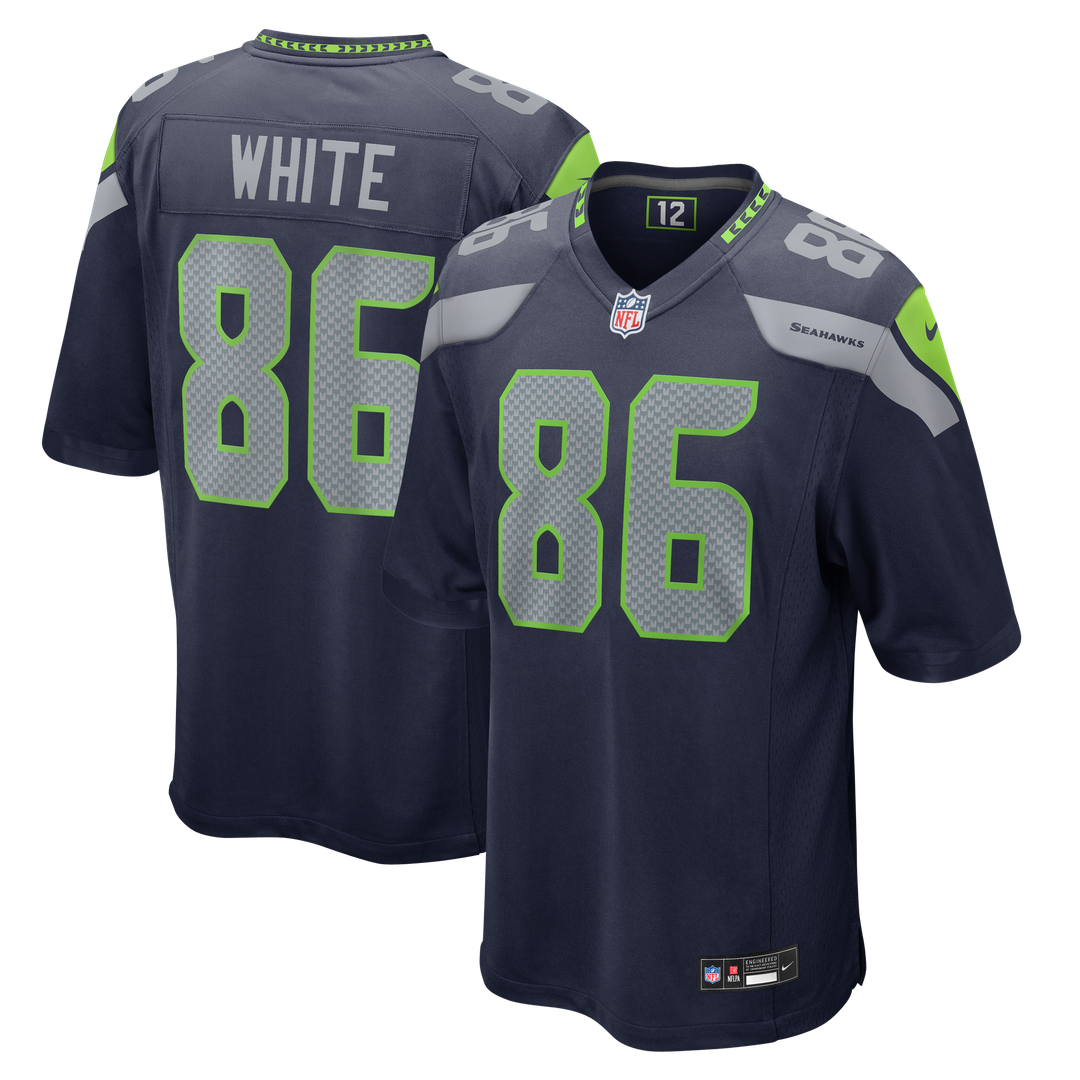 Seattle Seahawks Ricky White Nike College Navy Team Game Jersey