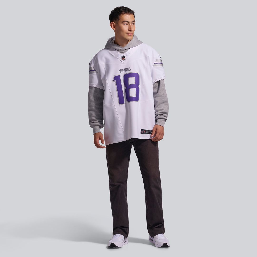 Minnesota Vikings Justin Jefferson Nike White Alternate Vapor F.U.S.E. Elite Player Jersey