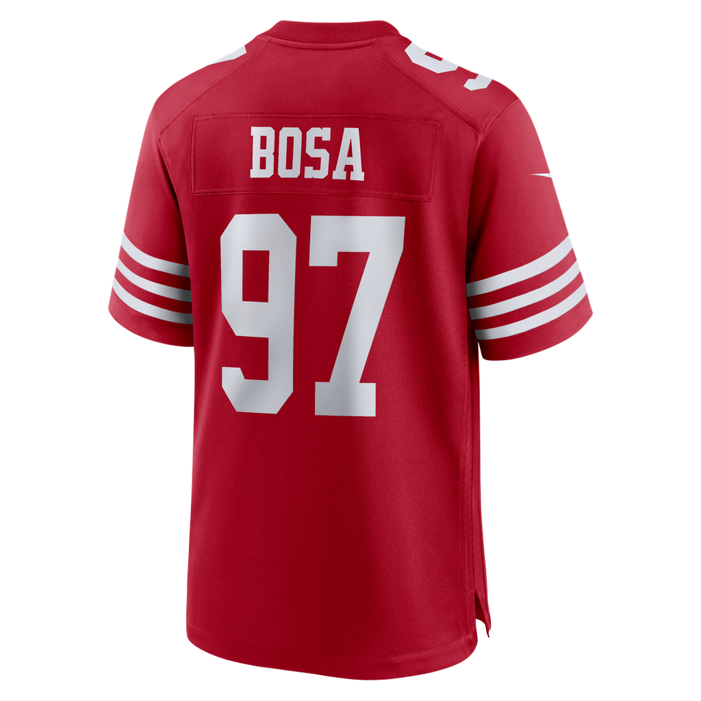 San Francisco 49ers Nick Bosa Nike White 80th Anniversary Game Jersey