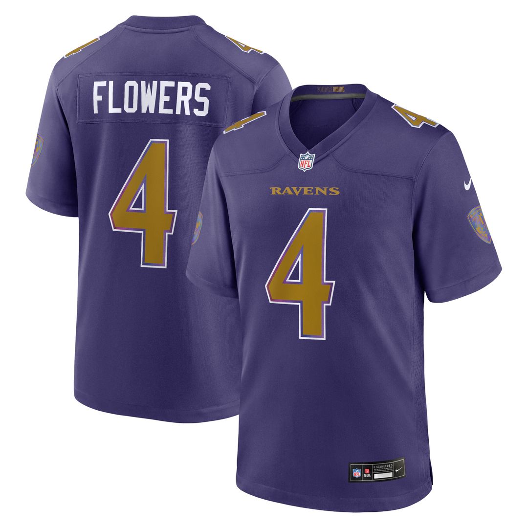 Baltimore Ravens Zay Flowers Nike Black Alternate Game Jersey