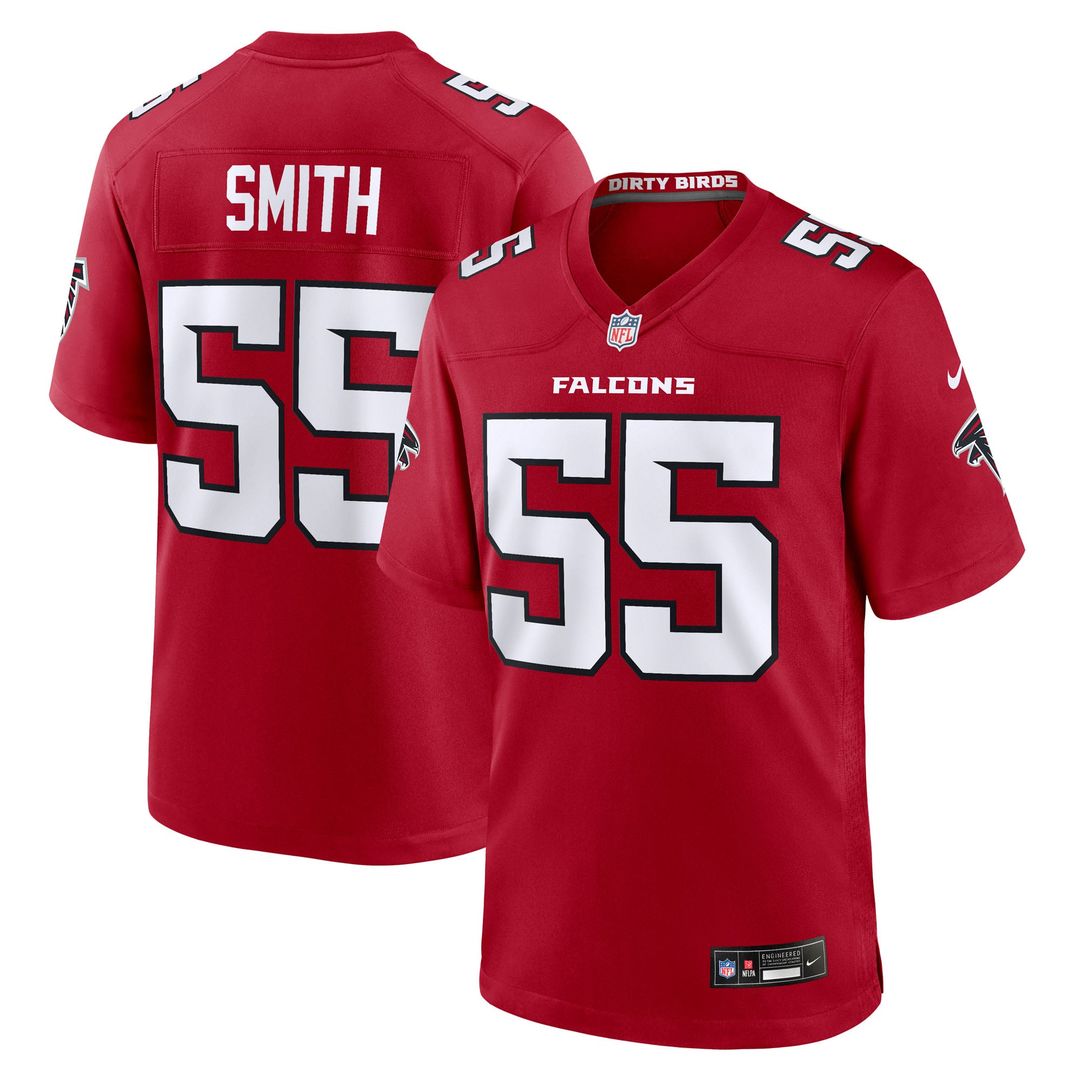 Atlanta Falcons Za'Darius Smith Nike Red Team Game Jersey