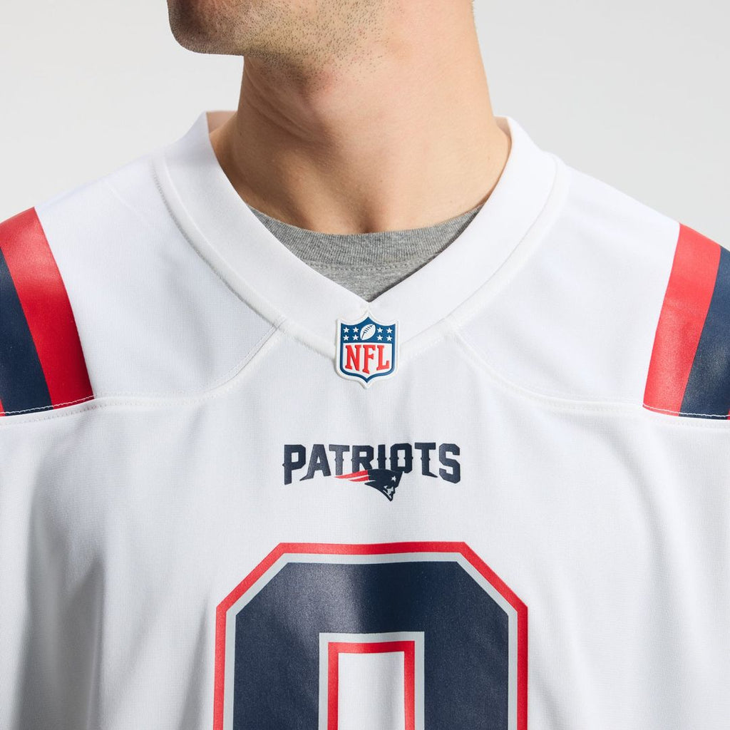 New England Patriots Christian Gonzalez Nike White Game Jersey