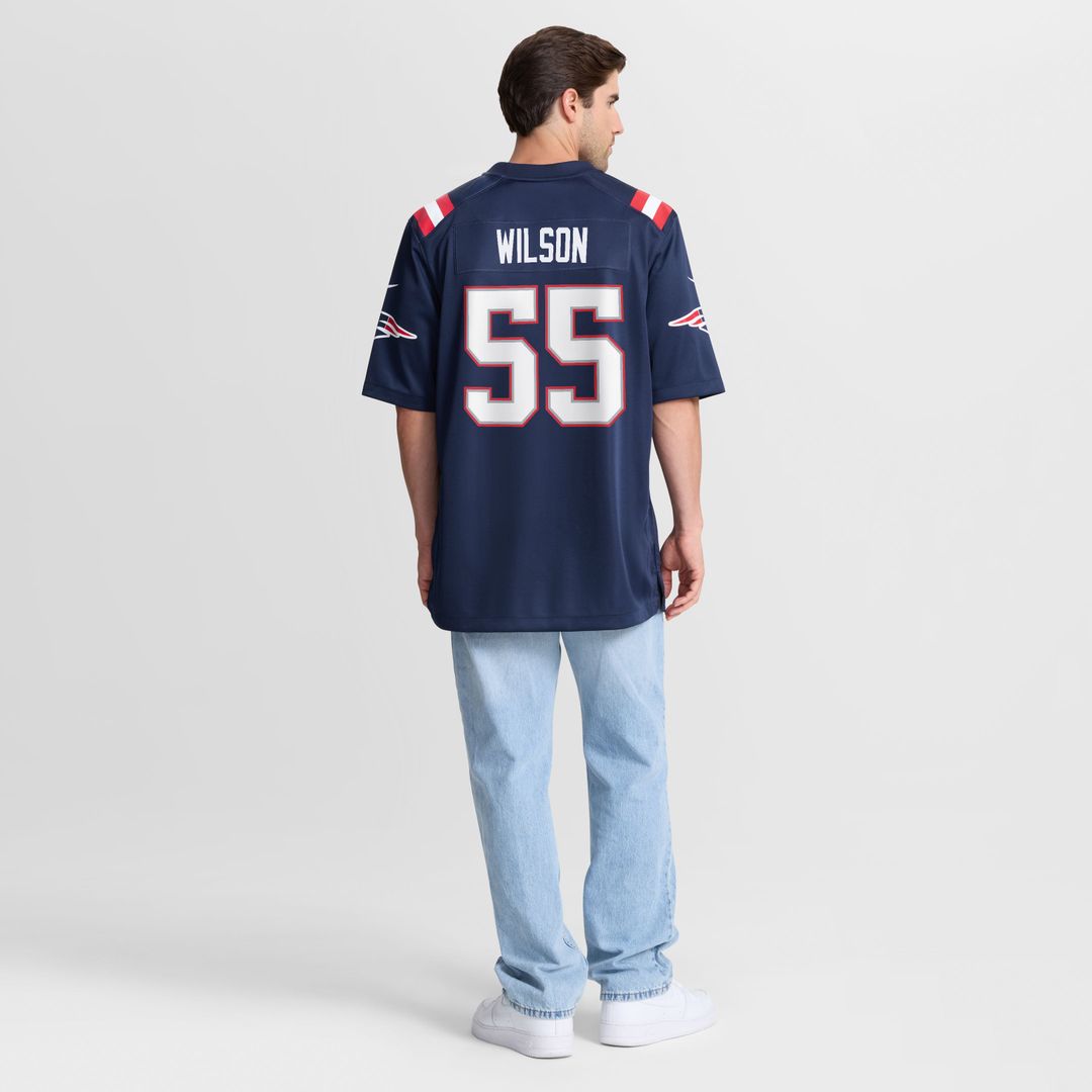 New England Patriots Jared Wilson Nike Navy Team Game Jersey