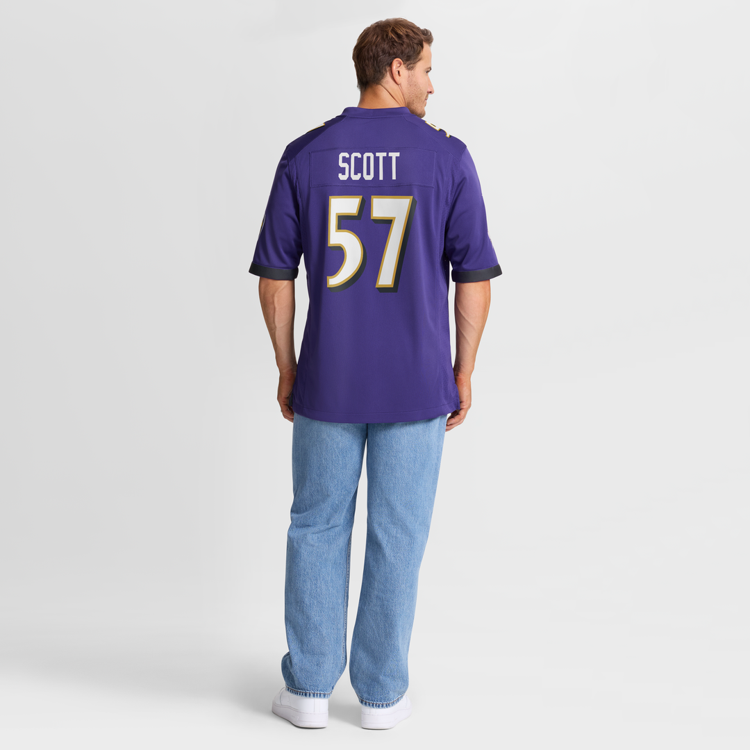 Baltimore Ravens Bart Scott Nike Purple Game Retired Player Jersey