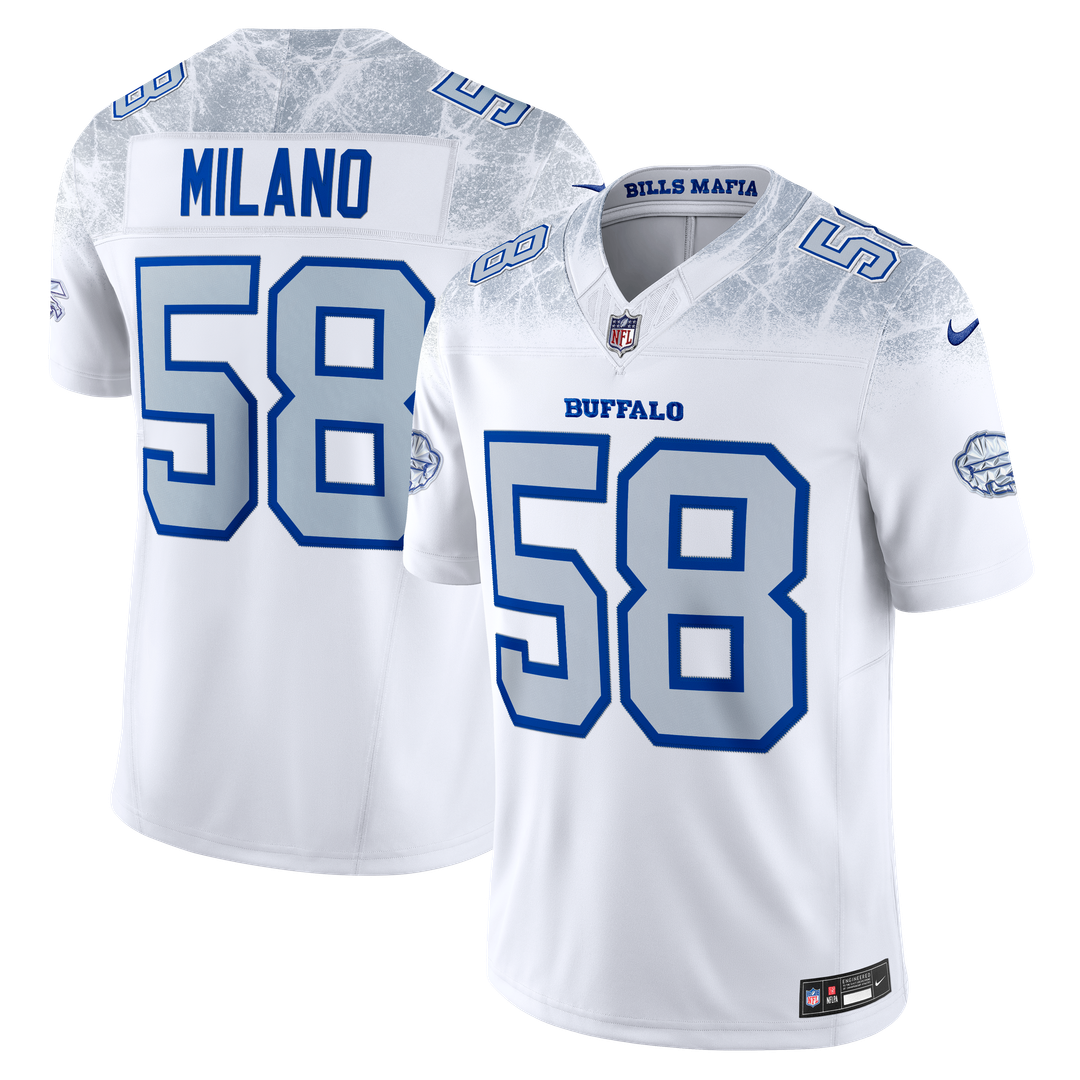 Buffalo Bills Matt Milano Nike White Rivalries Collection Stitched Limited Jersey