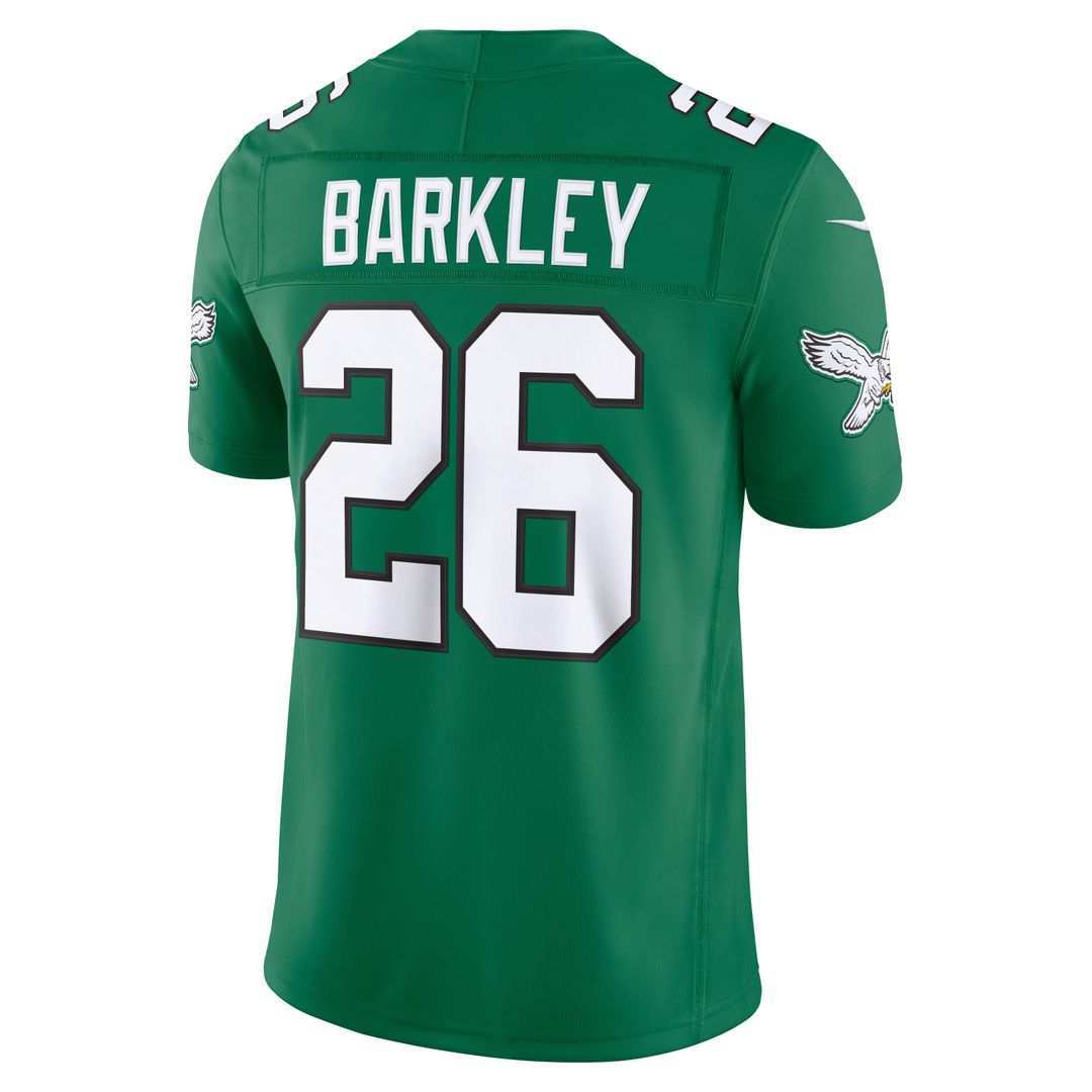 Philadelphia Eagles Saquon Barkley Nike Kelly Green Alternate Vapor F.U.S.E. Stitched Limited Jersey
