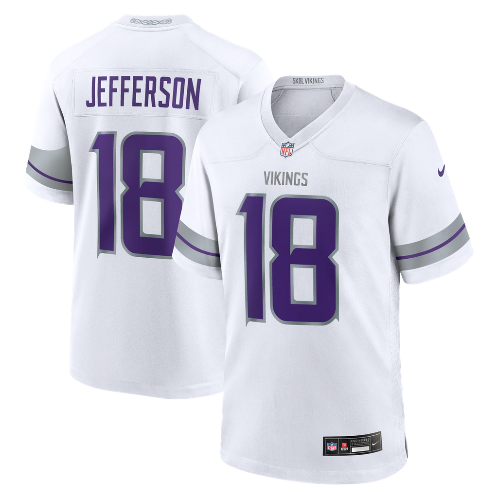 Minnesota Vikings Justin Jefferson Nike White Alternate Game Player Jersey