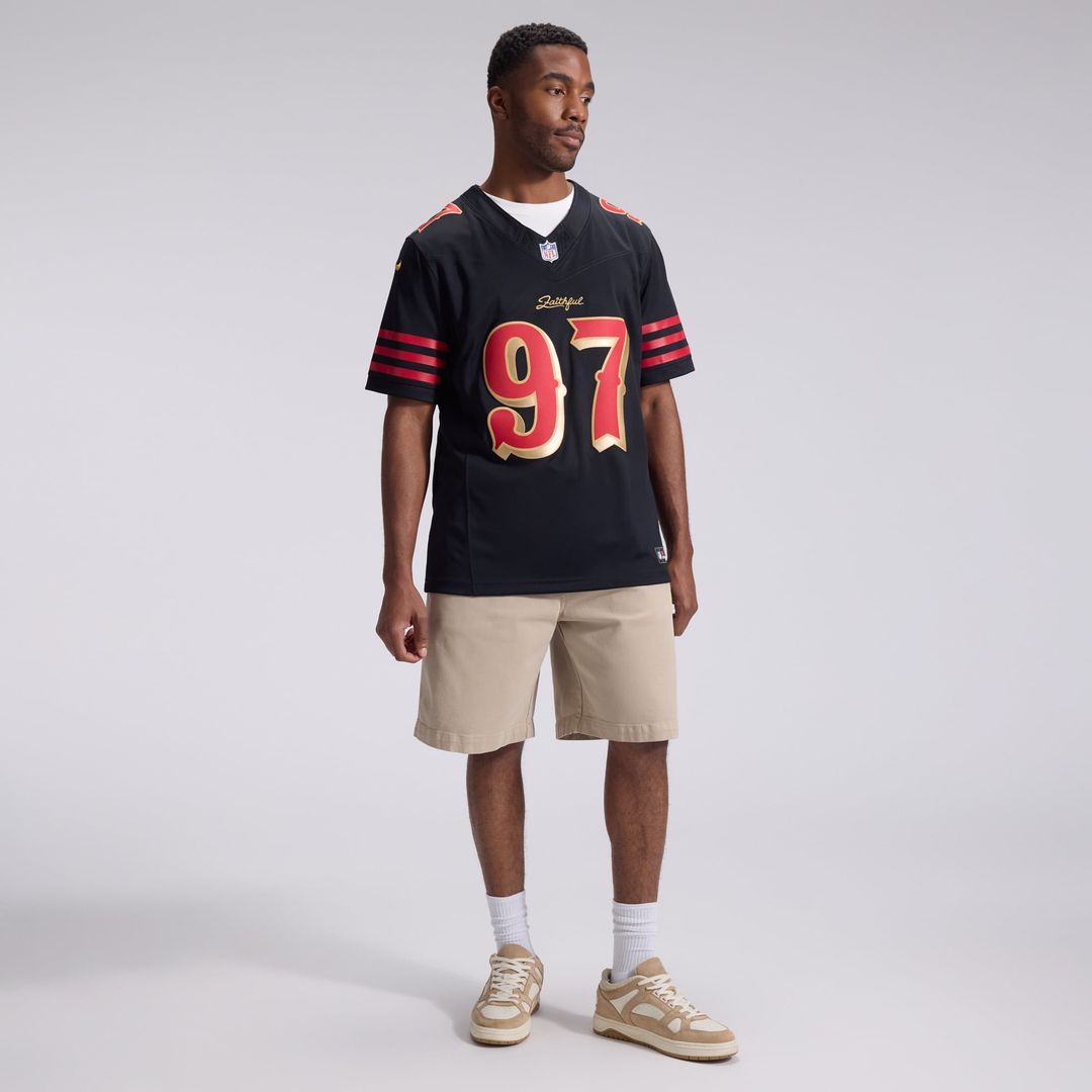 San Francisco 49ers Nick Bosa Nike Black Rivalries Collection Stitched Limited Jersey