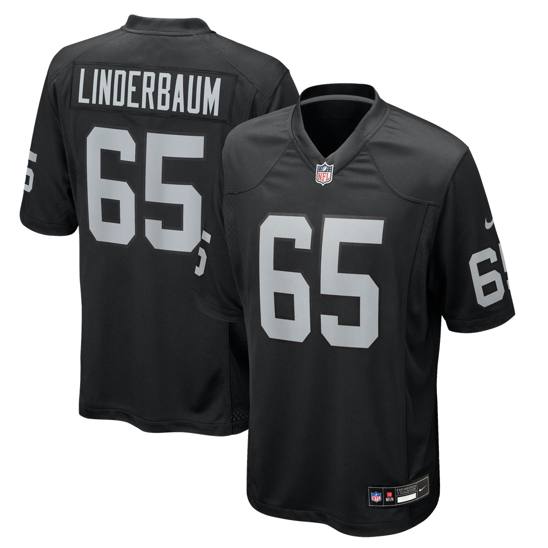 Las Vegas Raiders Tyler Linderbaum Nike Black Team Game Jersey