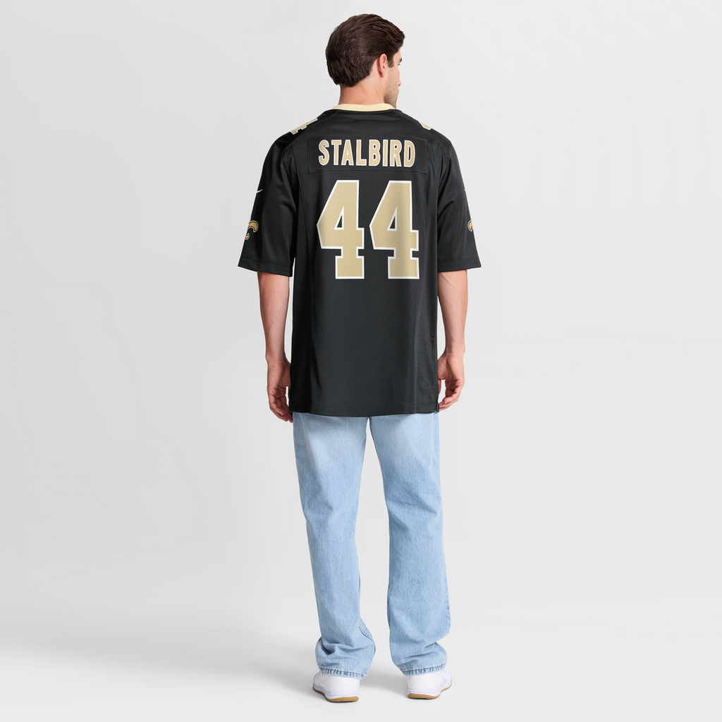 New Orleans Saints Isaiah Stalbird Nike Black Team Game Jersey