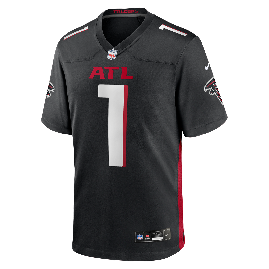 Atlanta Falcons Number 1 Groom Nike Black Game Jersey