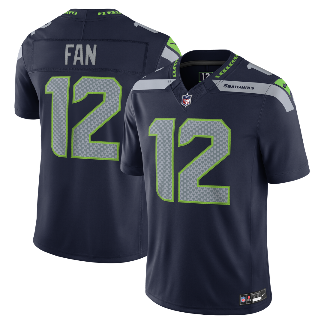 Seattle Seahawks 12s Nike Royal Alternate Vapor F.U.S.E. Stitched Limited Jersey