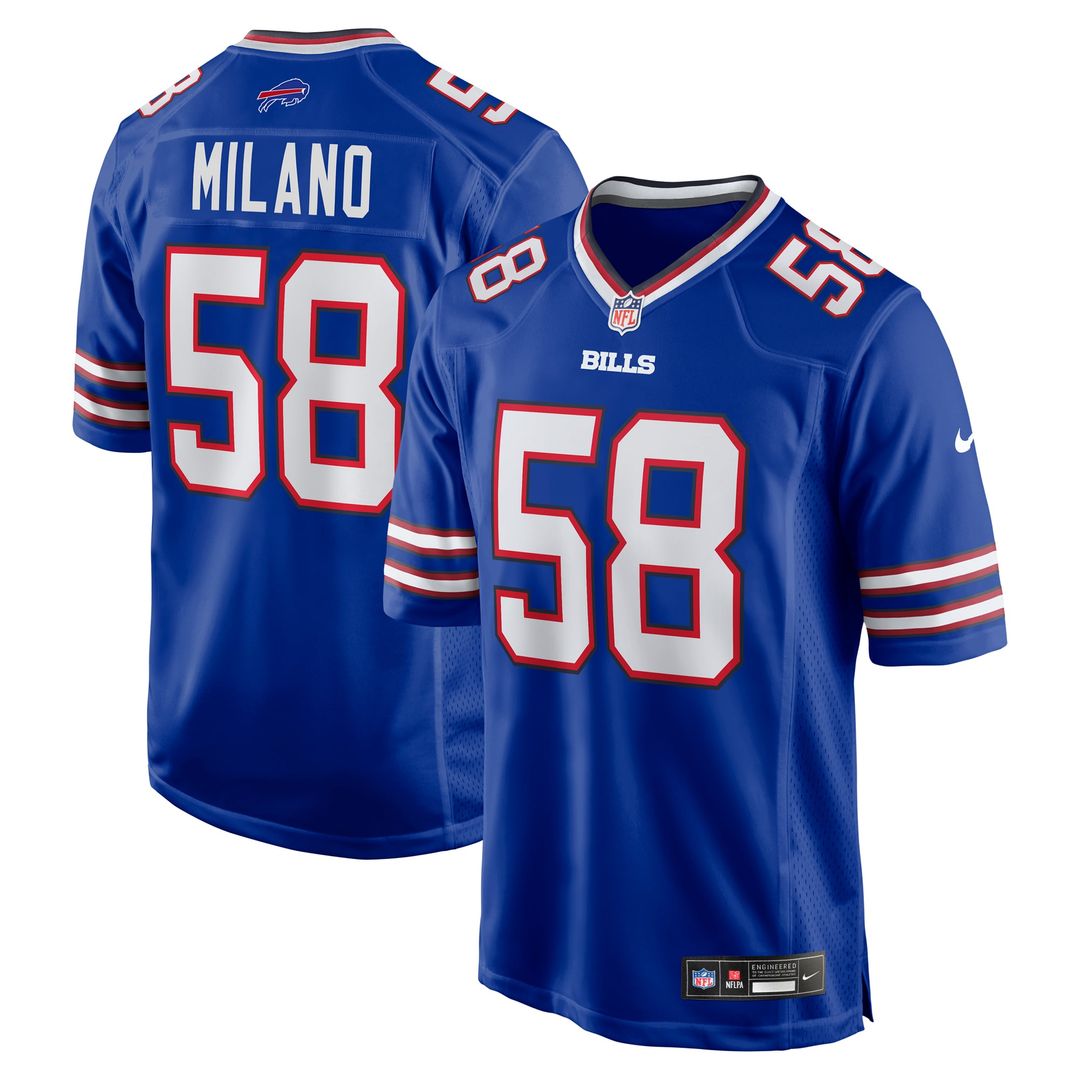 Buffalo Bills Matt Milano Nike Red Alternate Game Jersey