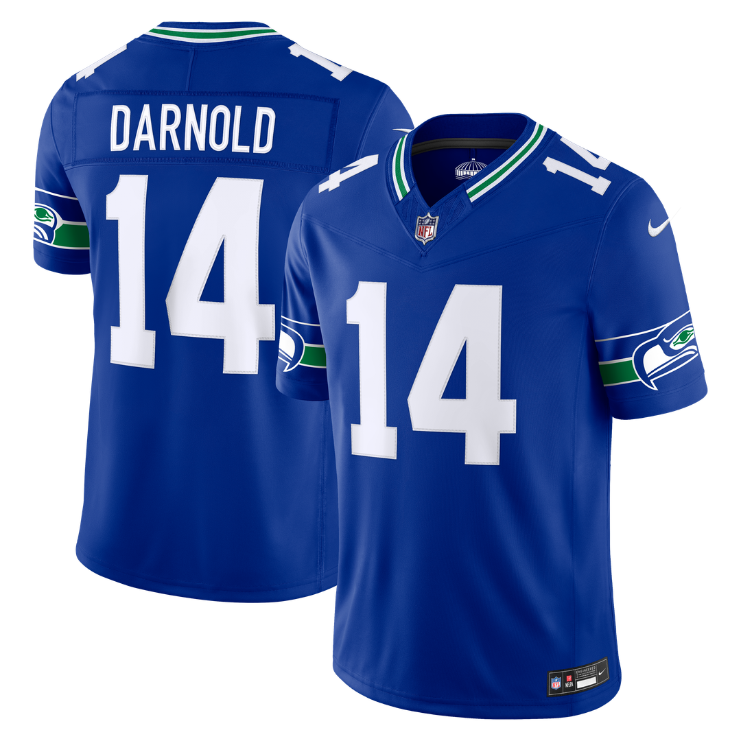 Seattle Seahawks Sam Darnold Nike College Navy Team Vapor F.U.S.E. Stitched Limited Jersey