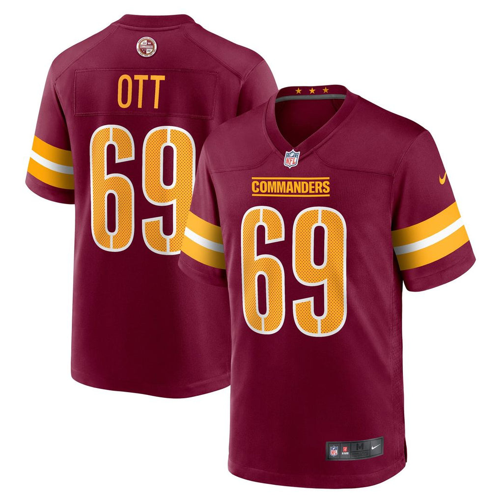 Washington Commanders Tyler Ott Nike Burgundy Game Jersey