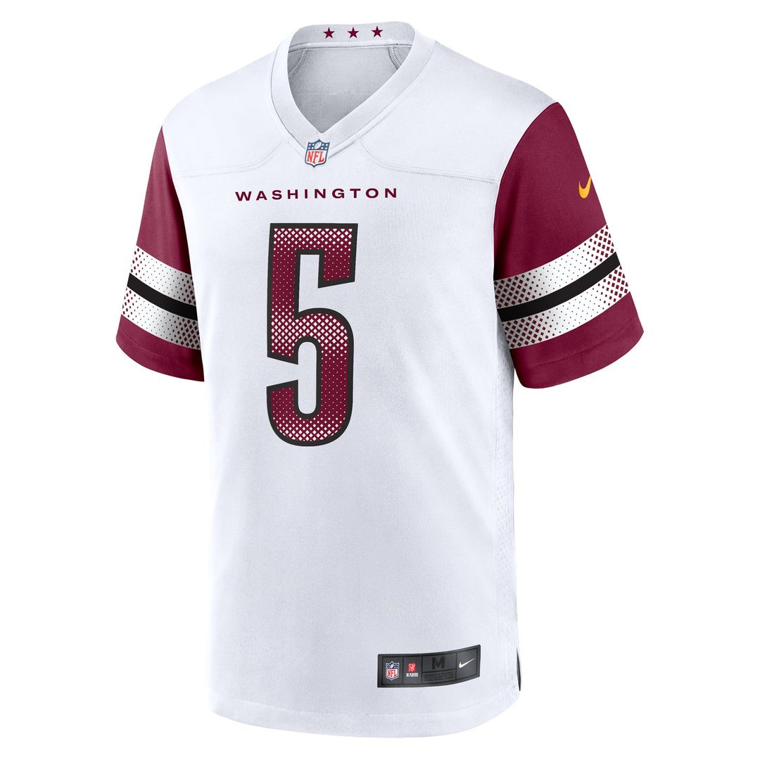 Washington Commanders Jayden Daniels Nike White Player Game Jersey
