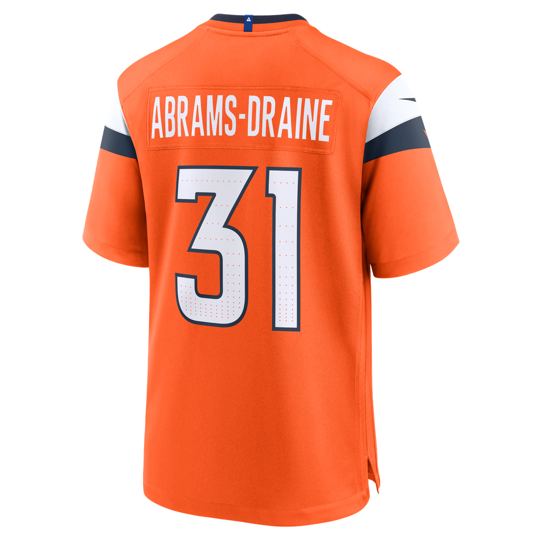 Denver Broncos Kris Abrams-Draine Nike Orange Team Game Jersey