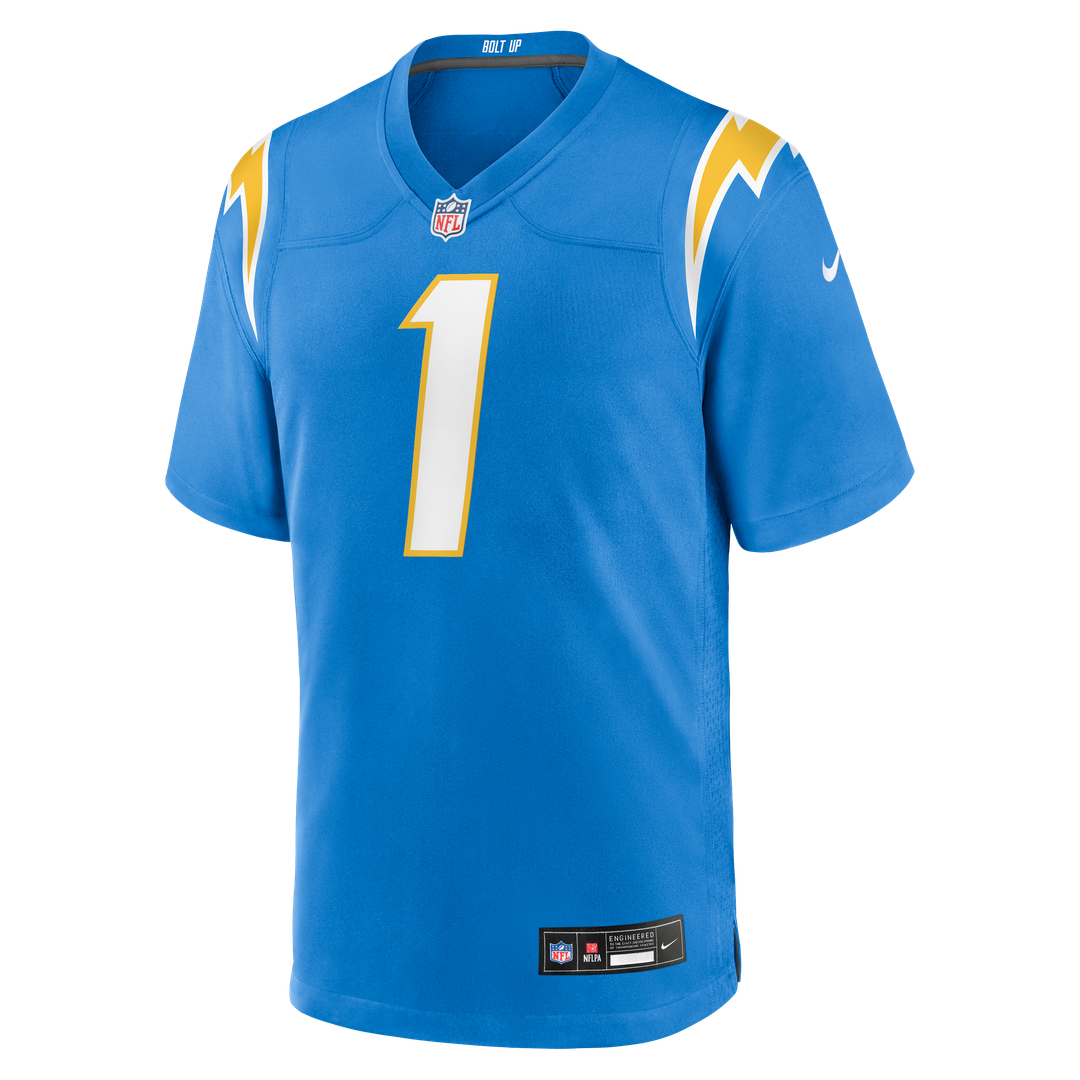 Los Angeles Chargers Number 1 Dad Nike Powder Blue Game Jersey