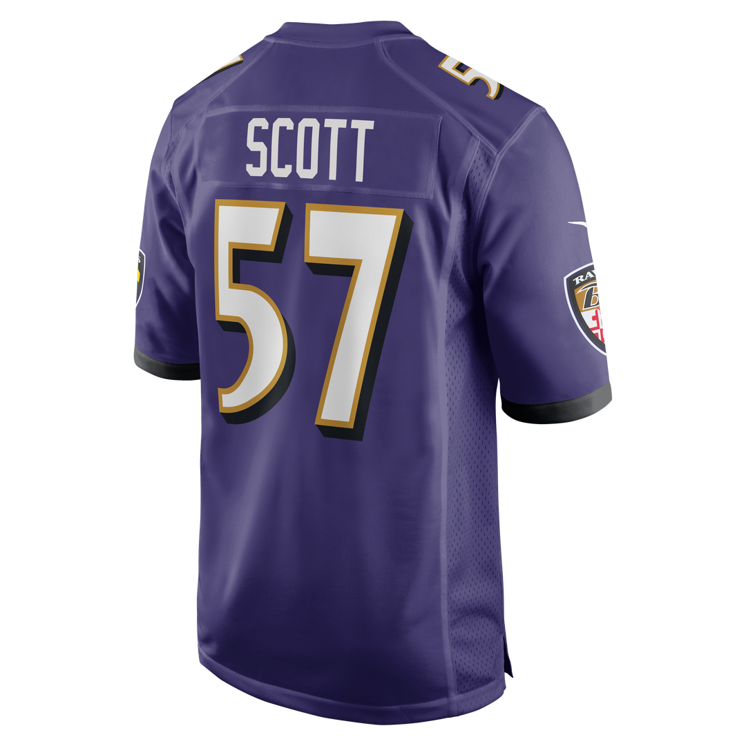 Baltimore Ravens Bart Scott Nike Purple Game Retired Player Jersey