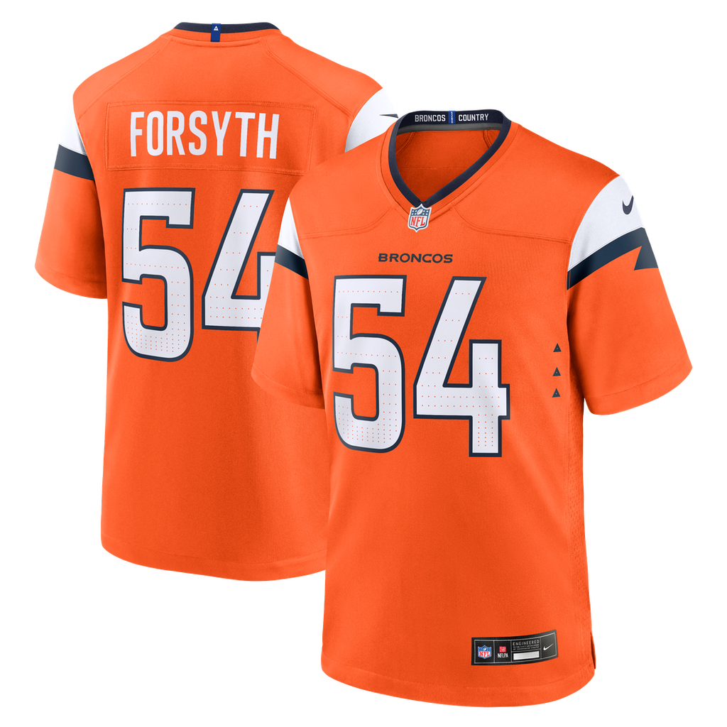 Denver Broncos Alex Forsyth Nike Orange Team Game Jersey