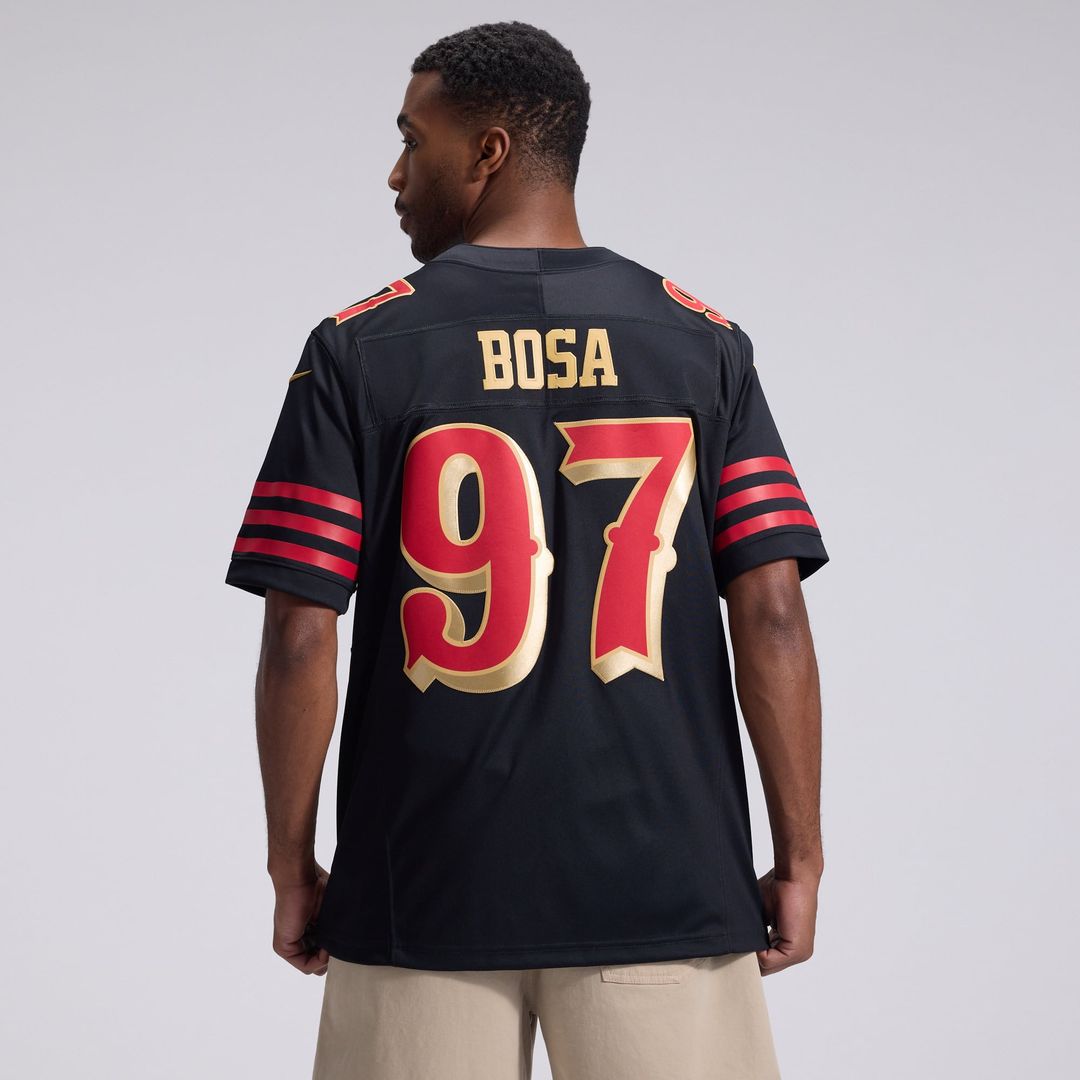San Francisco 49ers Nick Bosa Nike Black Rivalries Collection Stitched Limited Jersey