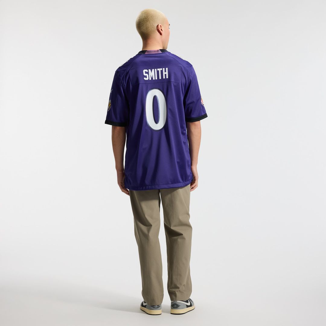 Baltimore Ravens Roquan Smith Nike Purple Team Game Jersey