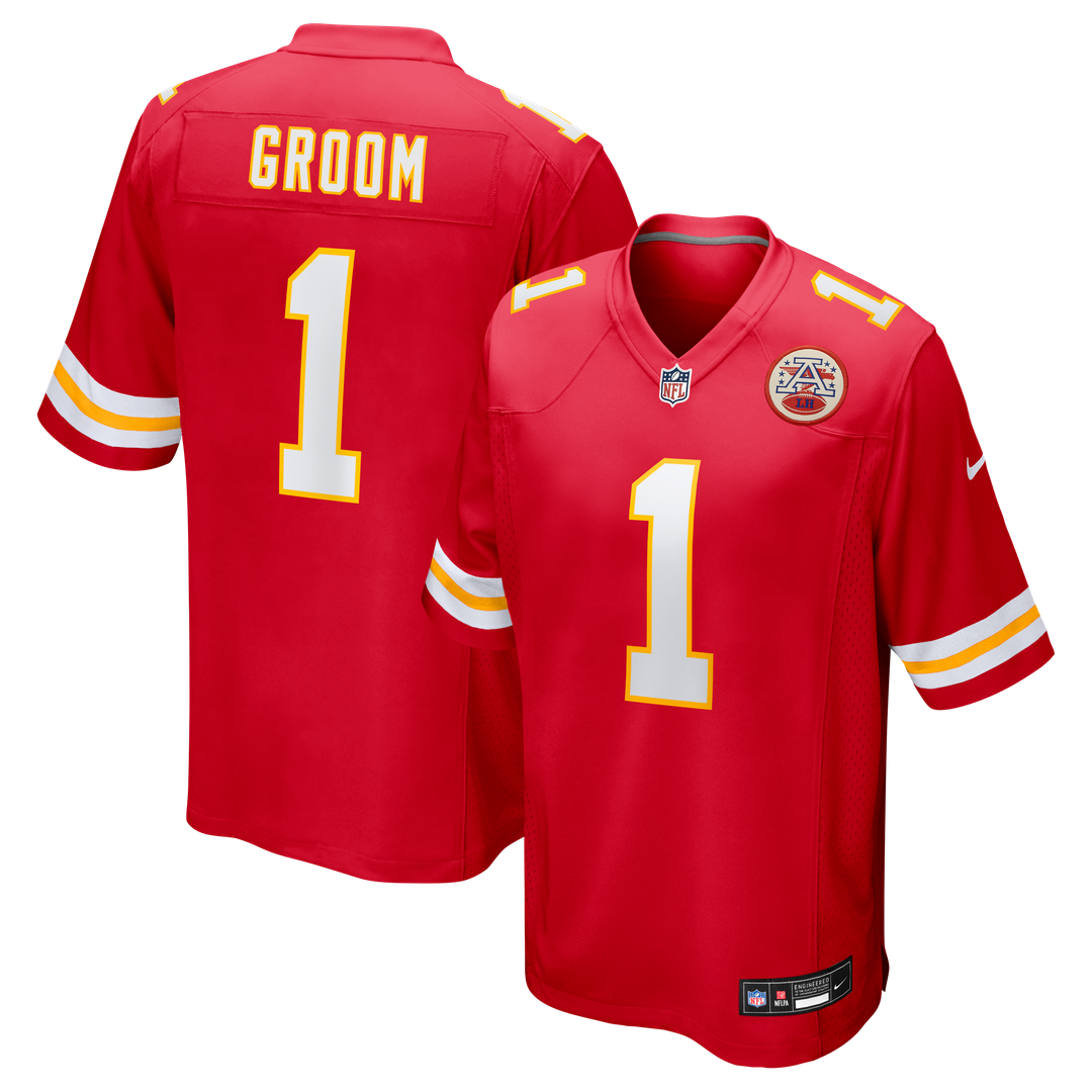 Kansas City Chiefs Number 1 Groom Nike Red Game Jersey